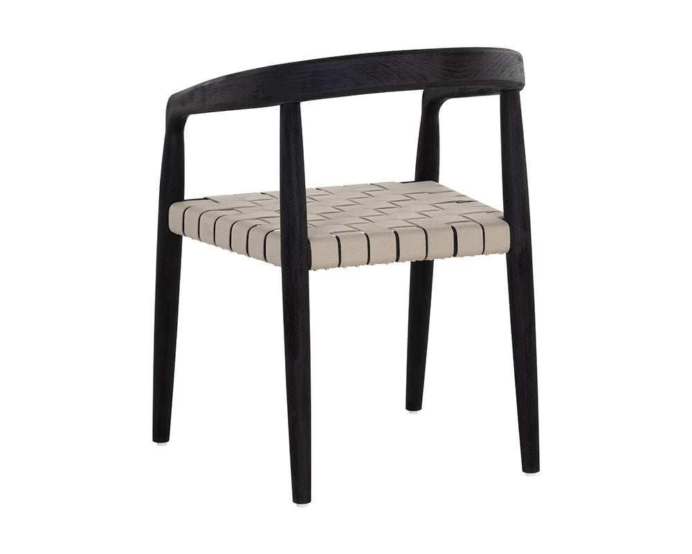 Sunpan Cayman Dining Armchair in Charcoal