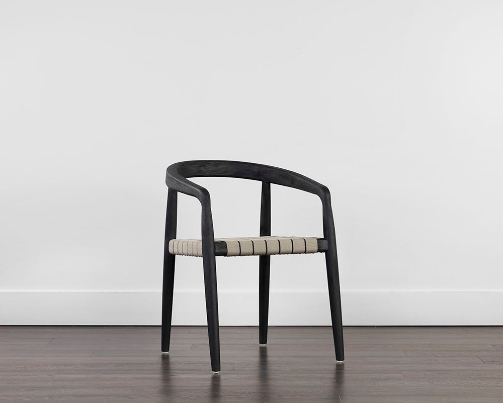 Sunpan Cayman Dining Armchair in Charcoal
