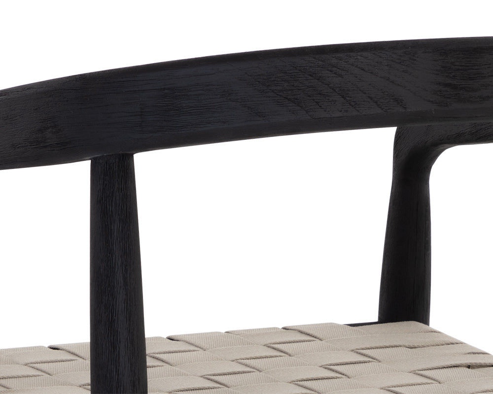 Sunpan Cayman Dining Armchair in Charcoal