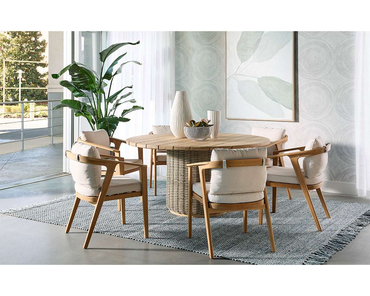 Sunpan Coraline Dining Armchair in Palazzo Cream