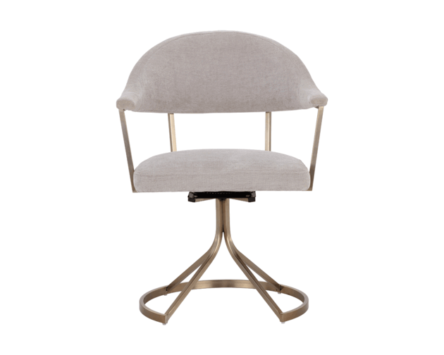 Sunpan Bexley Swivel Dining Chair - Danny Light Grey / Danny Teal