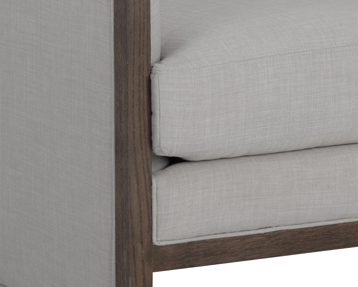 Sunpan Chloe Lounge Chair In Ash Grey/Dark Brown/Natural