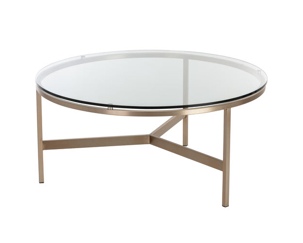 Sunpan Flato Coffee Table - Antique Brass