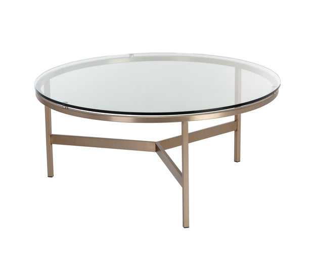 Sunpan Flato Coffee Table - Antique Brass