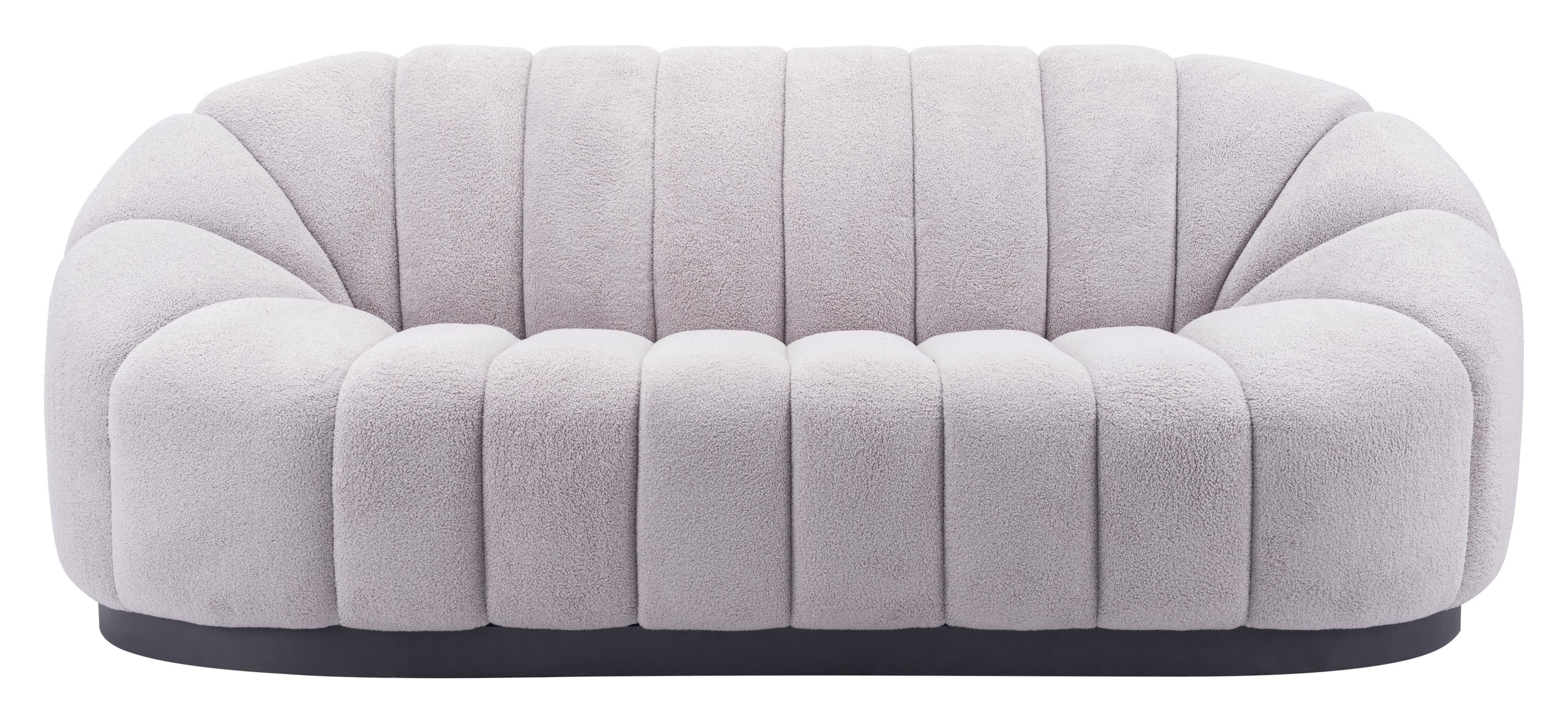 Zuo Modern Bhutan Sofa in Cream/Light Gray