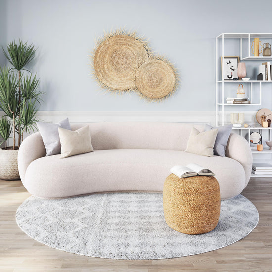 Zuo Modern Tibet Sofa in Cream/Olive Green