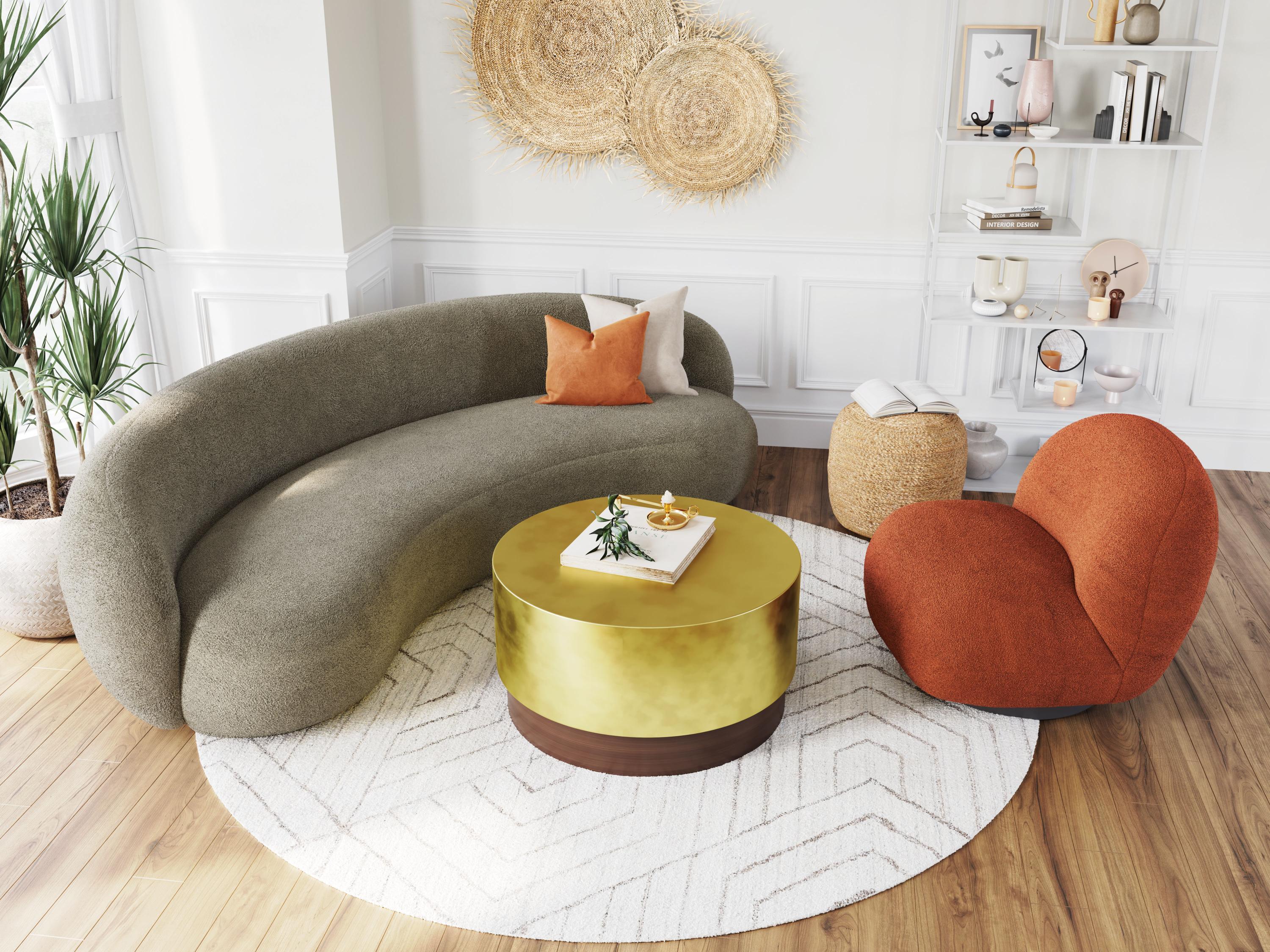 Zuo Modern Tibet Sofa in Cream/Olive Green