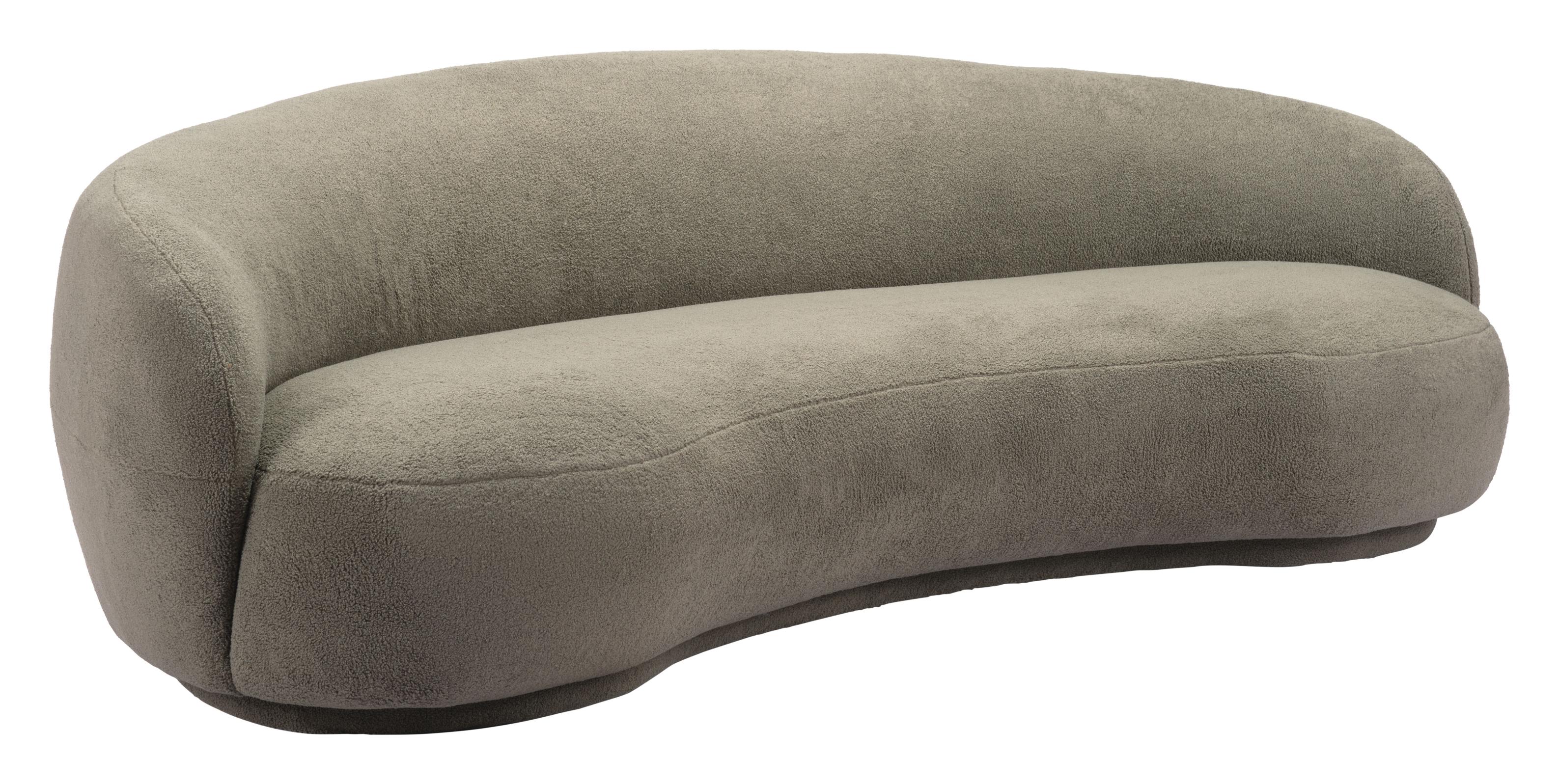 Zuo Modern Tibet Sofa in Cream/Olive Green