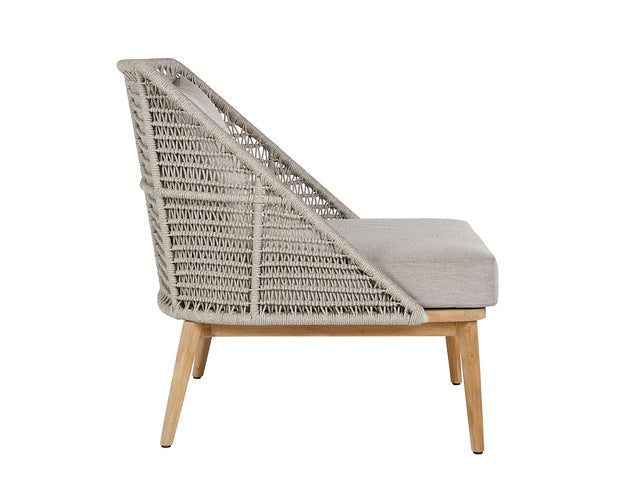 Sunpan Andria Lounge Chair - Palazzo Taupe / Arashi Black