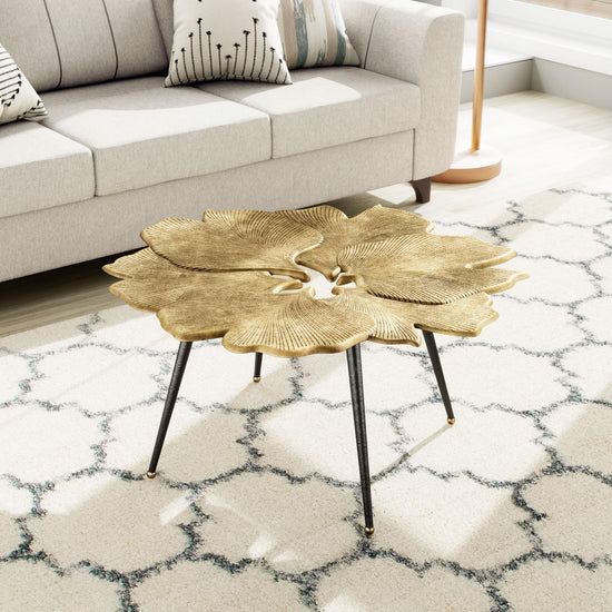 Zuo Modern Gingko Coffee Table Antique Brass