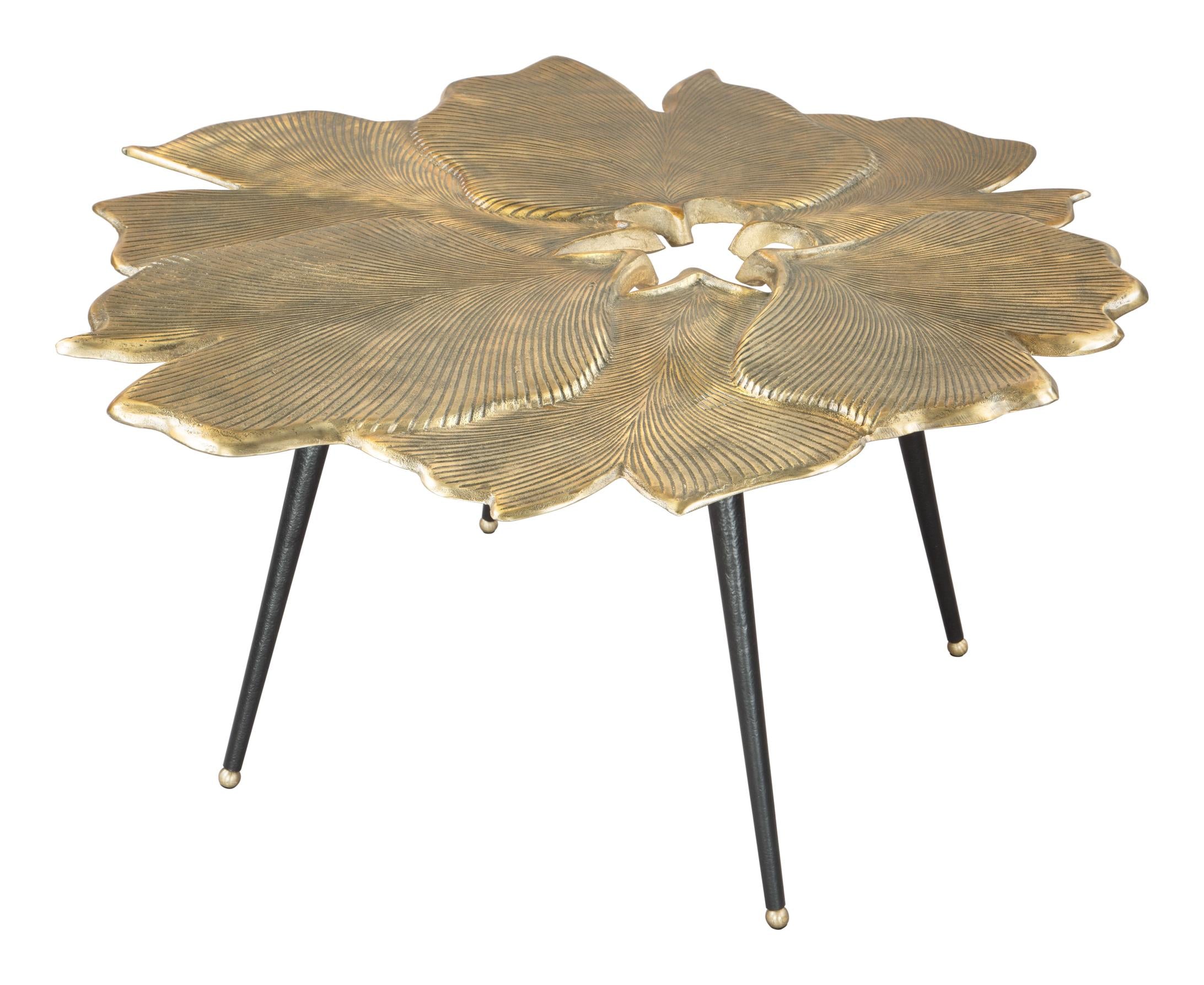 Zuo Modern Gingko Coffee Table Antique Brass
