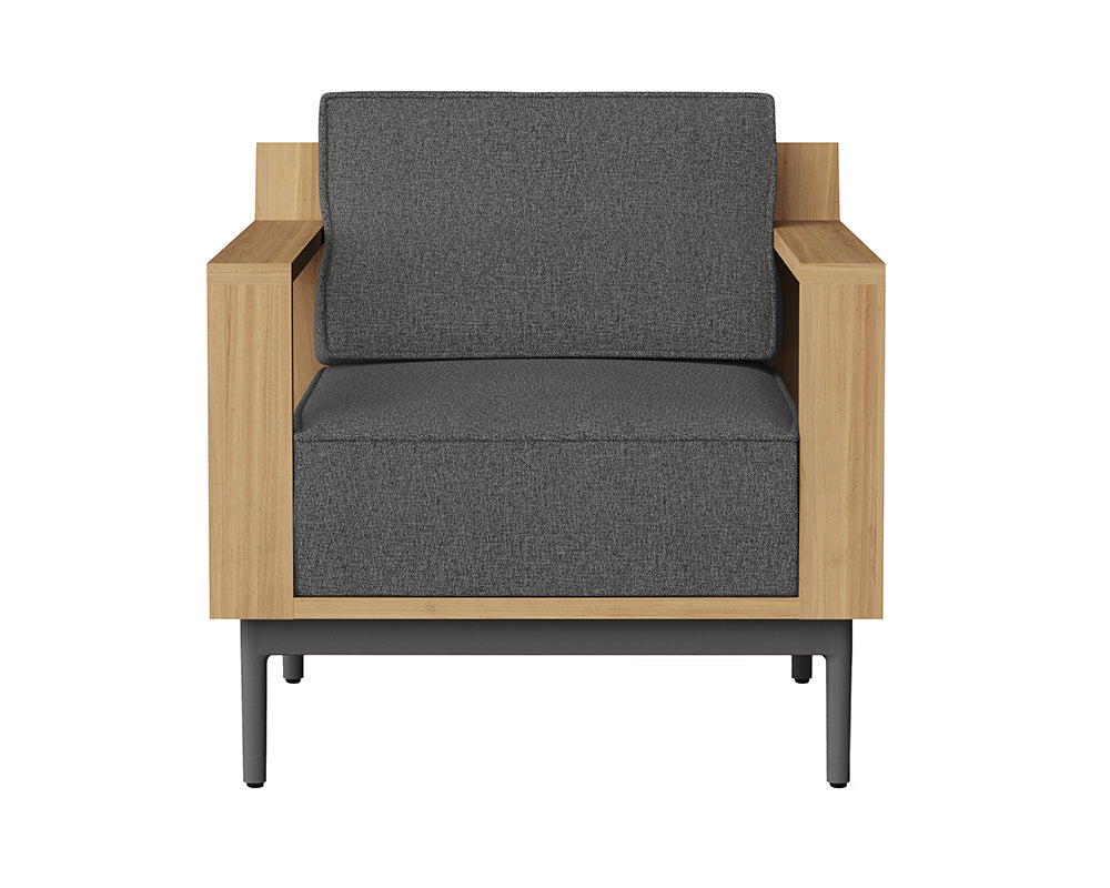 Sunpan Cagliari Armchair in Gracebay Grey / Palazzo Cream