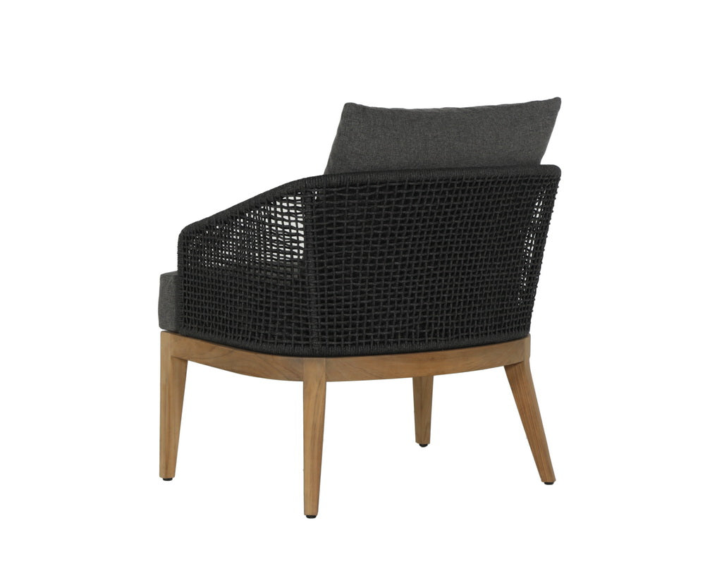 Sunpan Capri Lounge Chair in Natural and Gracebay Grey/Smoke Grey and Copacabana Marble / Drift Brown