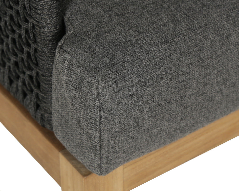 Sunpan Capri Lounge Chair in Natural and Gracebay Grey/Smoke Grey and Copacabana Marble / Drift Brown