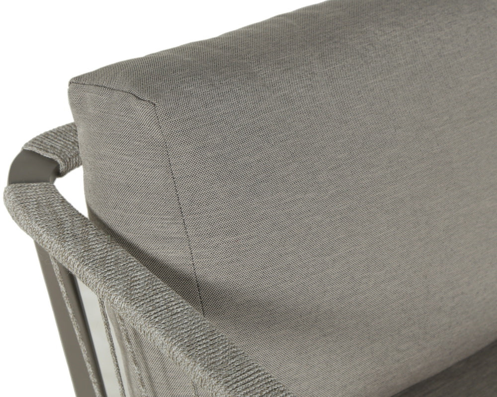Sunpan Catania Armchair In Dark Grey and Copacabana Grey / Palazzo Taupe