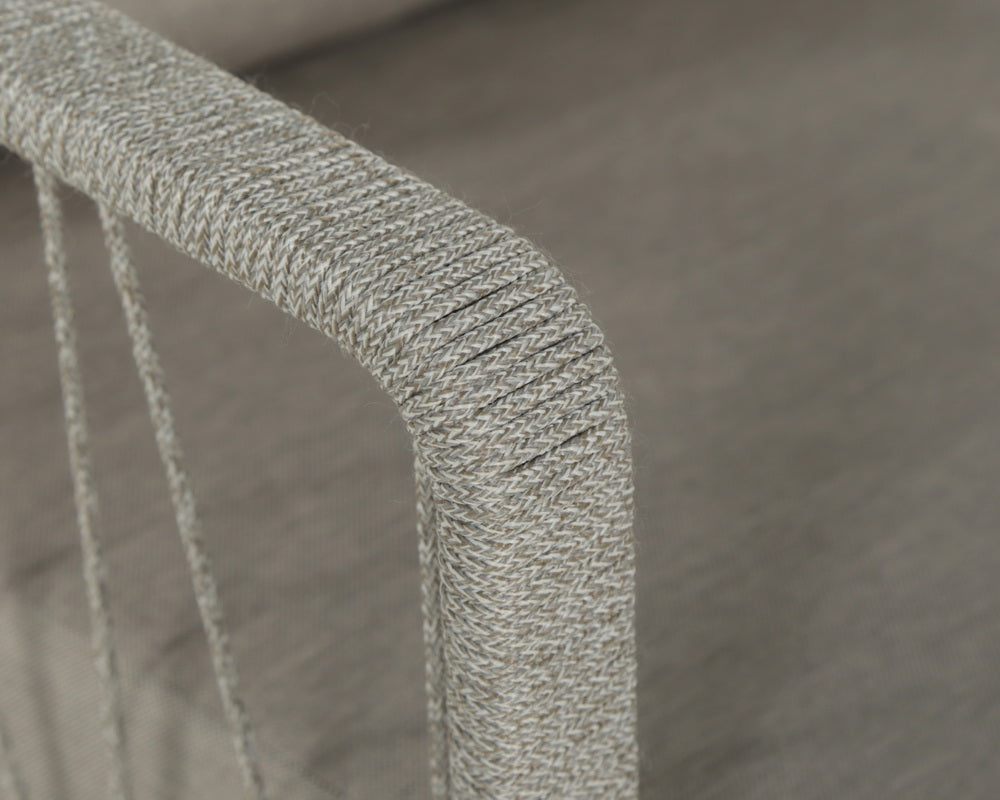 Sunpan Catania Armchair In Dark Grey and Copacabana Grey / Palazzo Taupe