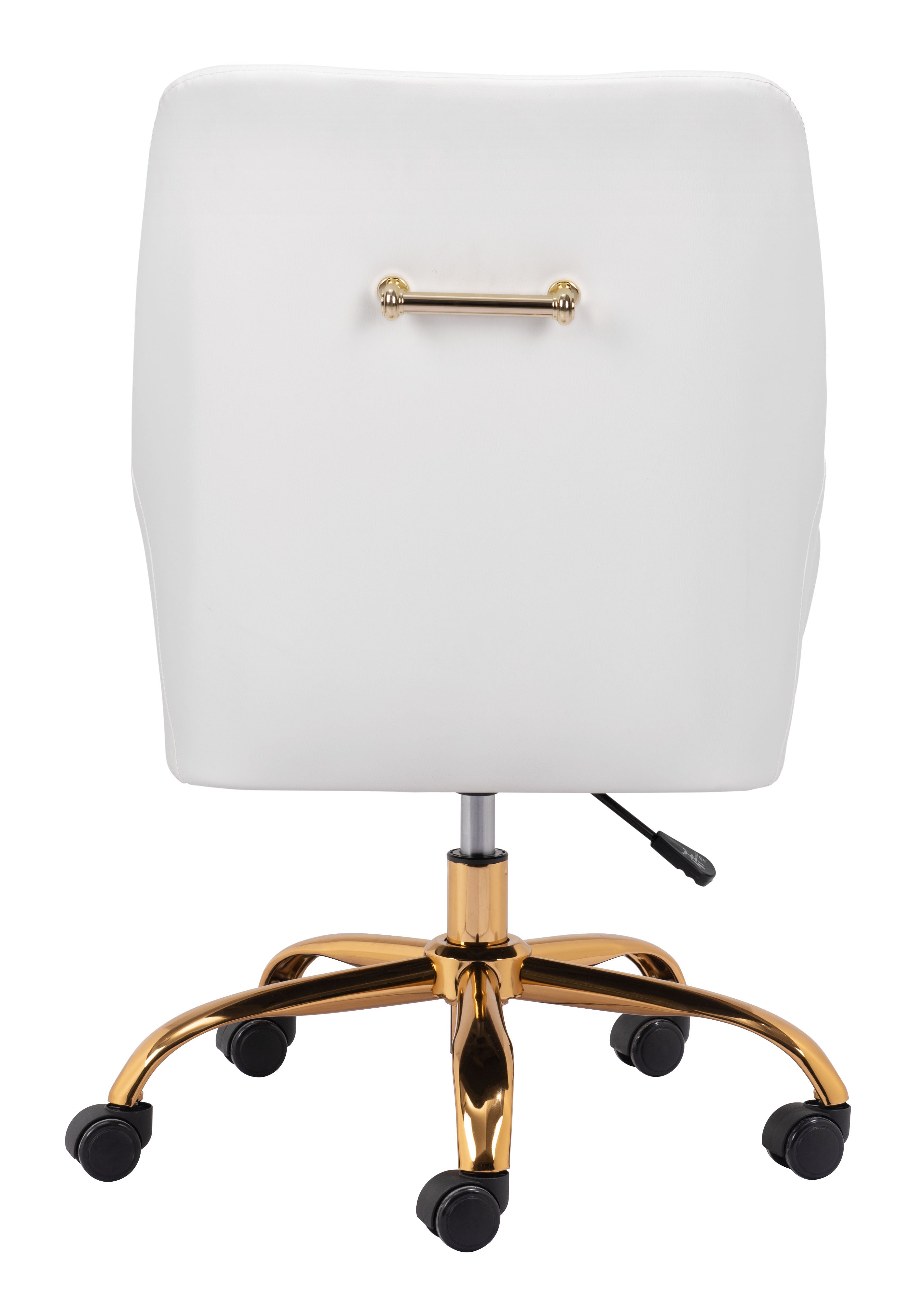 Zuo Modern Madelaine Office Chair in White and Gold
