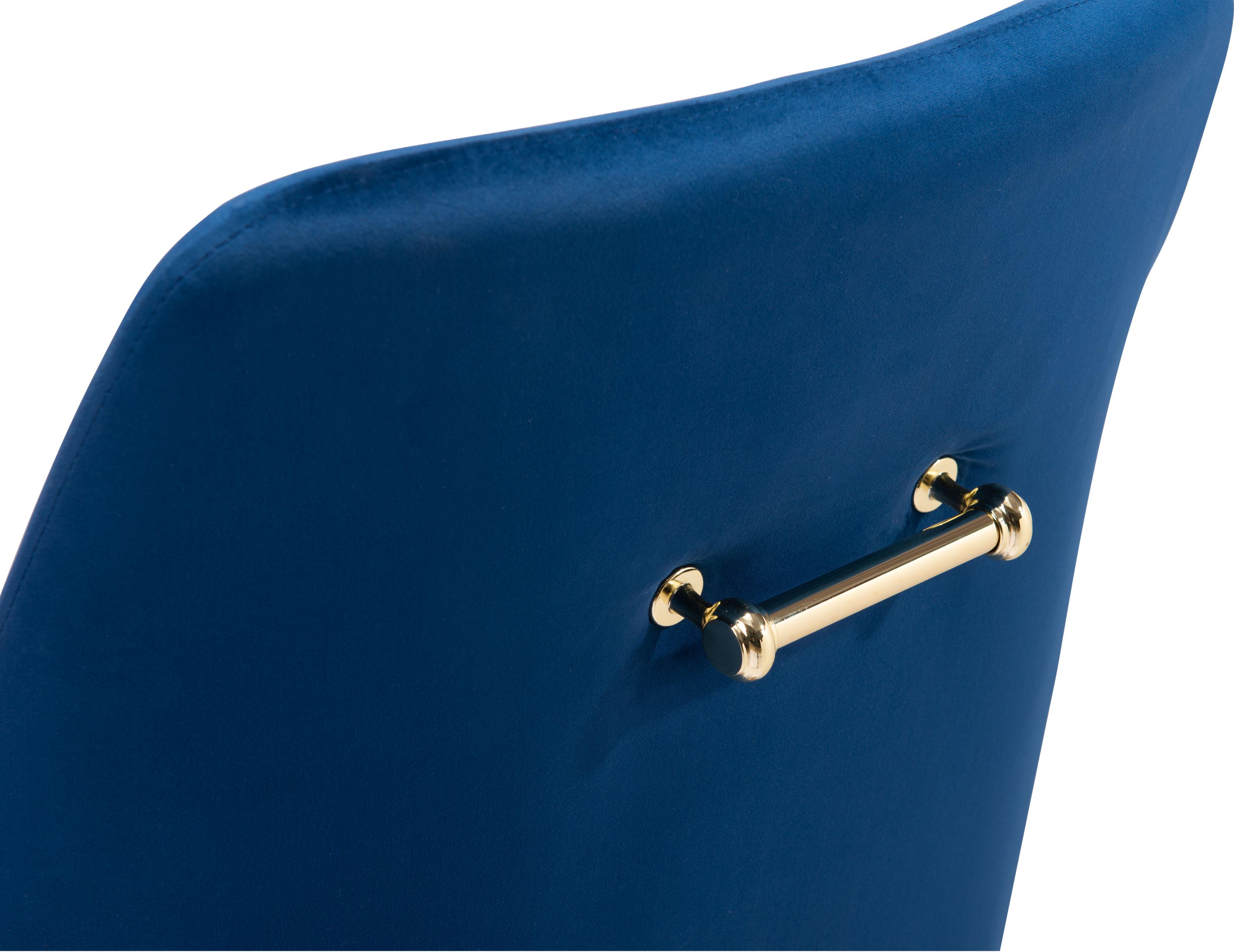 Zuo Modern Madelaine Office Chair Navy Blue and Gold