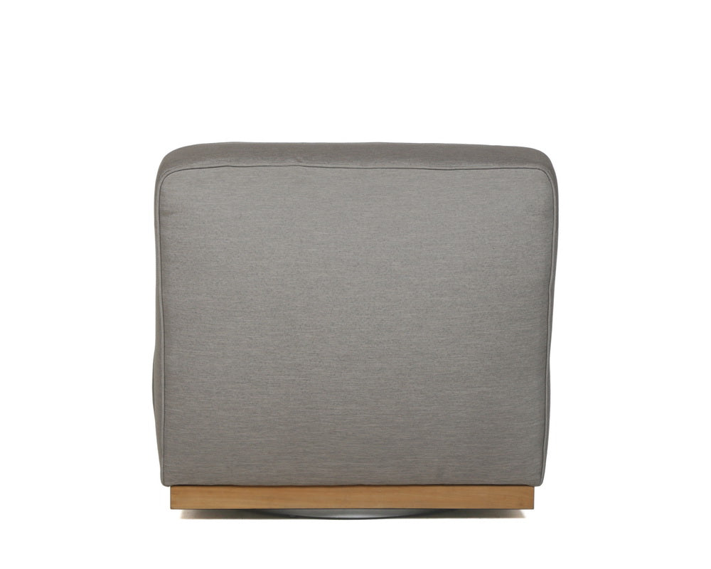 Sunpan Carbonia Swivel Lounge Chair In Fontelina Grey/Palazzo Taupe