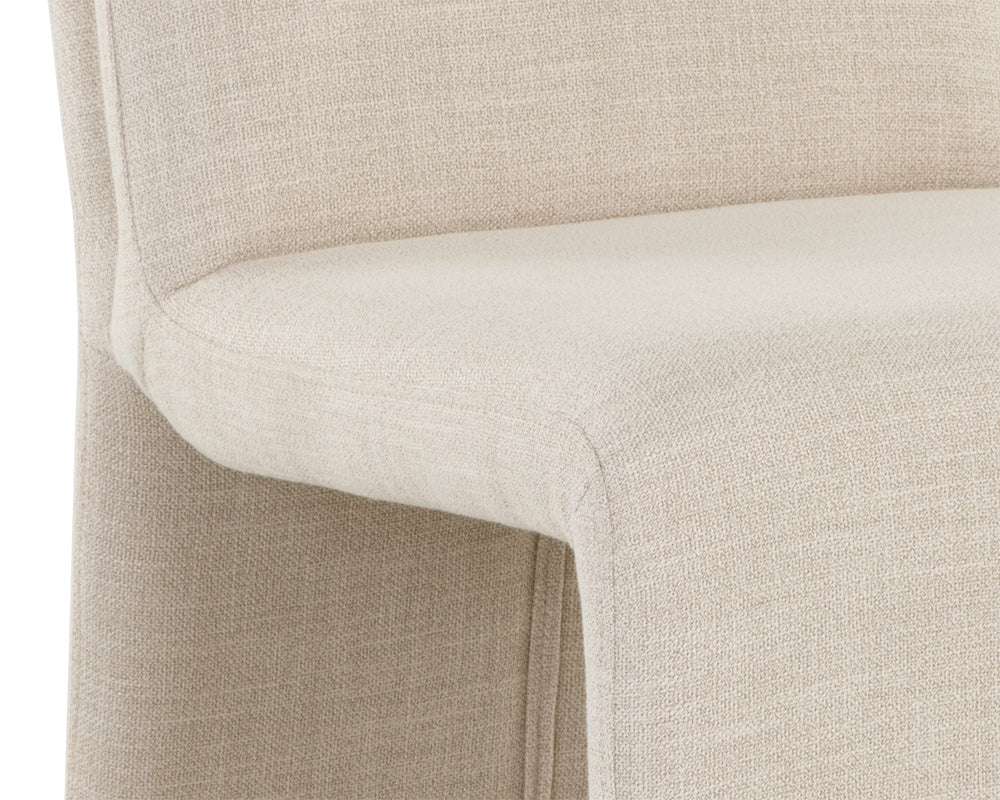 Sunpan Cascata Dining Chair in Effie Linen / Meg Rust / Moss Green / Marseille Black/Camel Leather