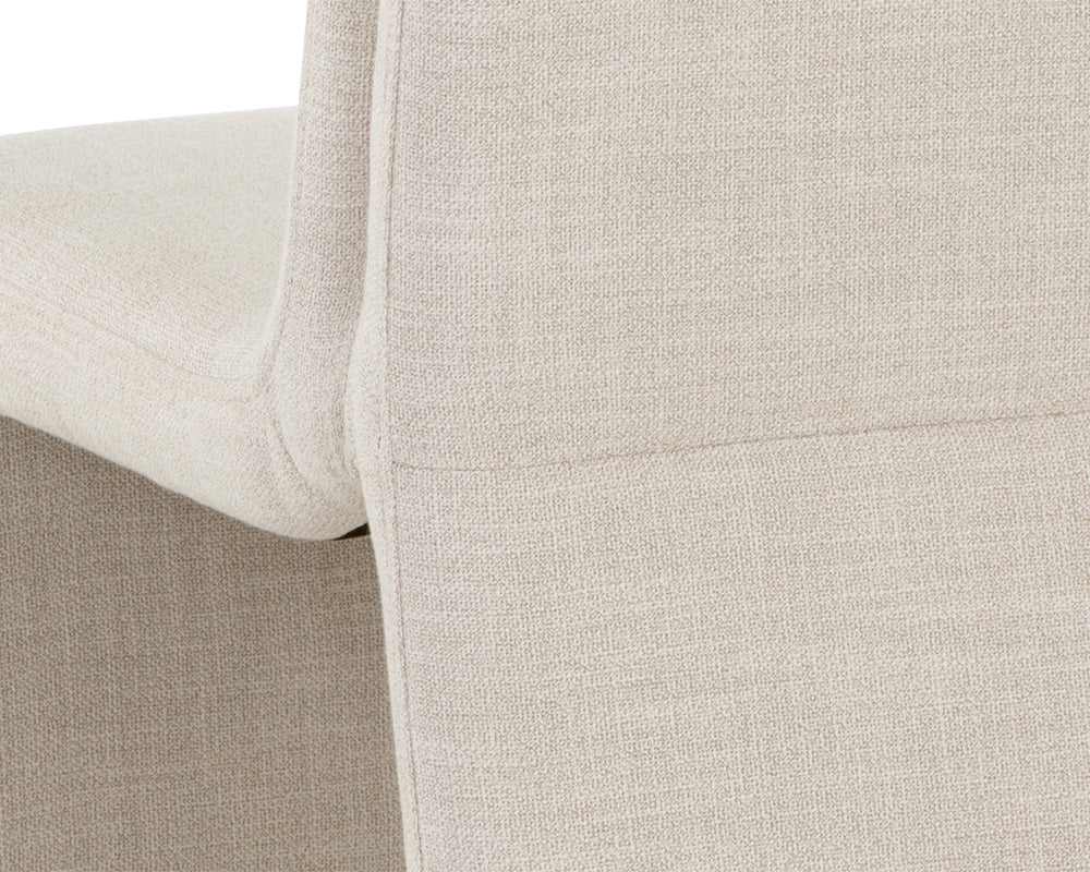 Sunpan Cascata Dining Chair in Effie Linen / Meg Rust / Moss Green / Marseille Black/Camel Leather