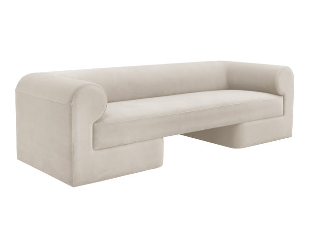 Sunpan Ionic Sofa in Meg Ash / Gold / Taupe