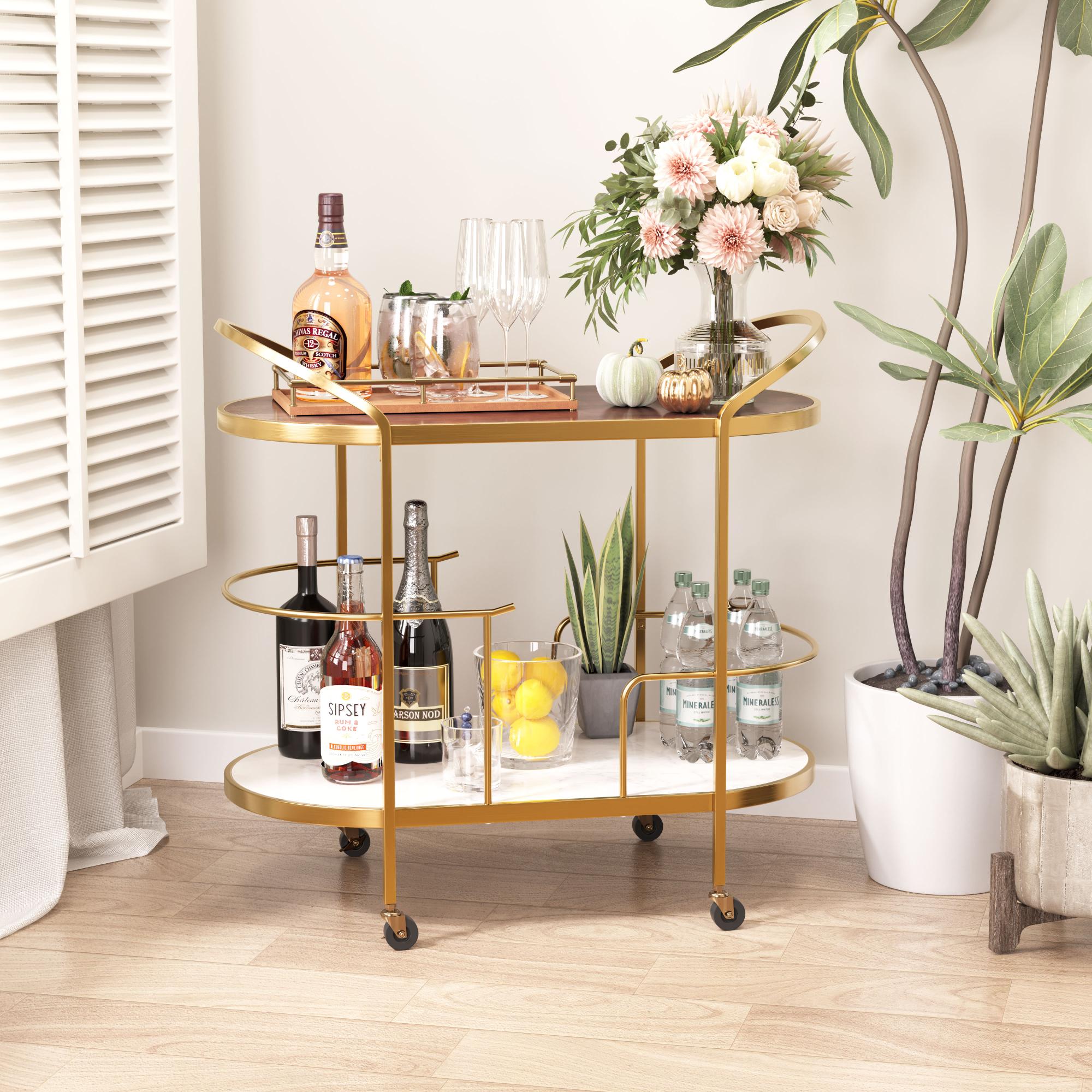 Zuo Modern Antalya Bar Cart Multicolor