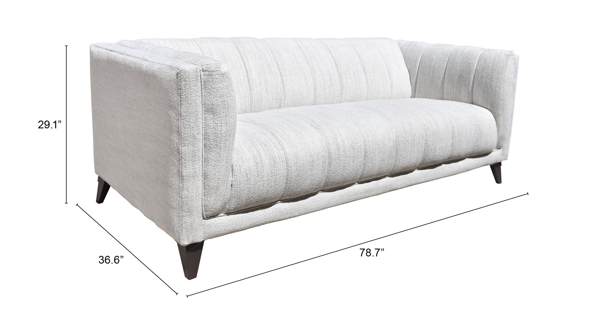Zuo Modern Punta Cana Sofa Leonardo in Ash/Snow