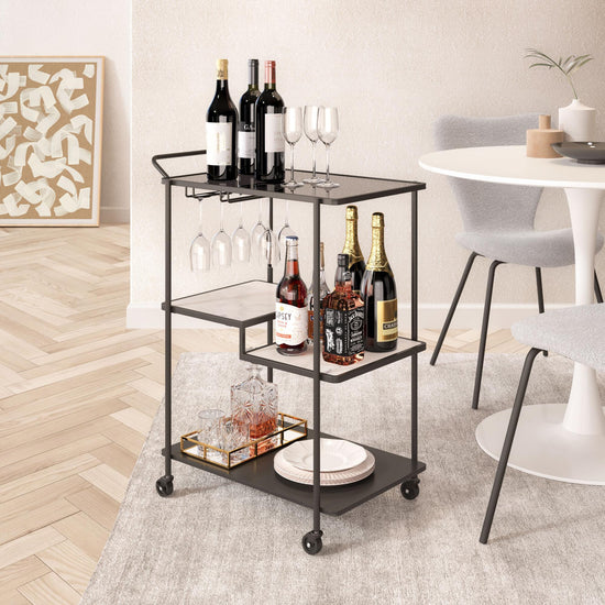 Zuo Modern Constanza Bar Cart in Black