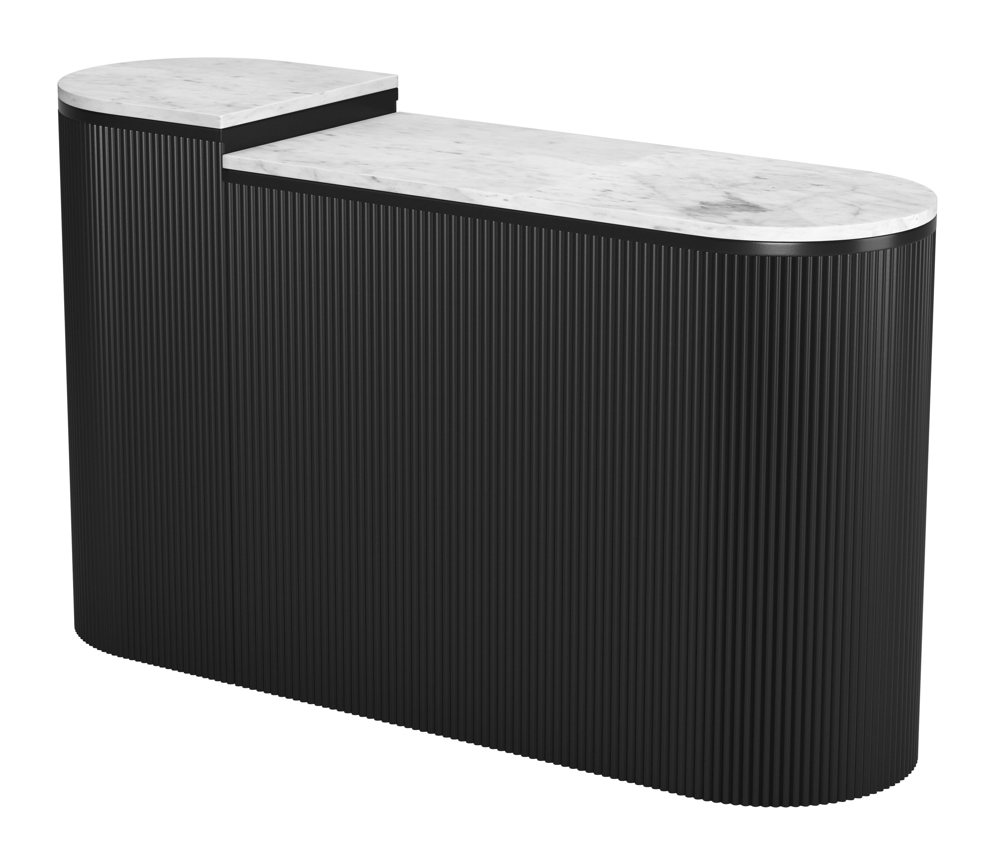 Zuo Modern Ormara Console Table Set in White and Black - 2-Piece