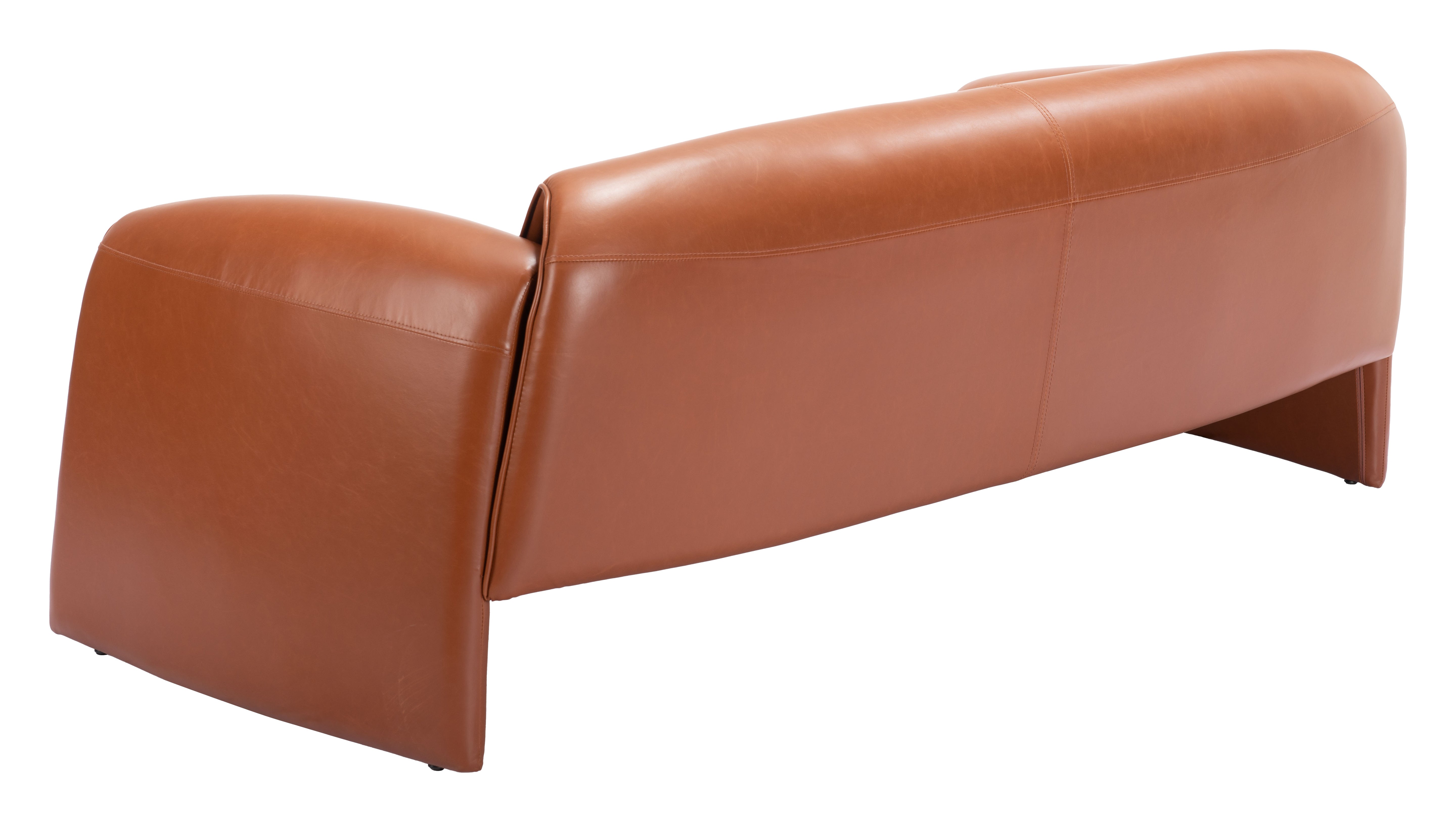 Zuo Modern Horten Sofa in Brown/Red
