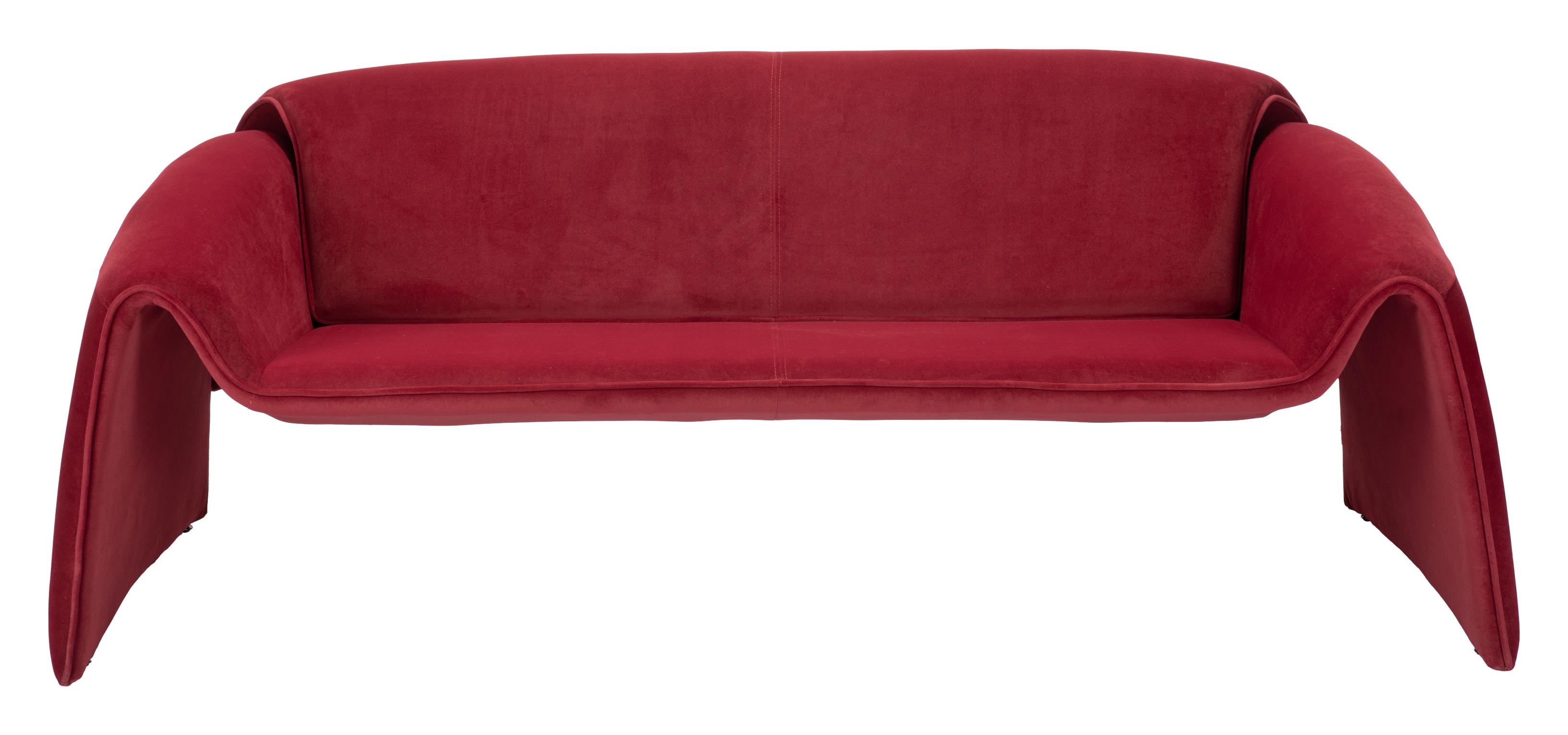 Zuo Modern Horten Sofa in Brown/Red