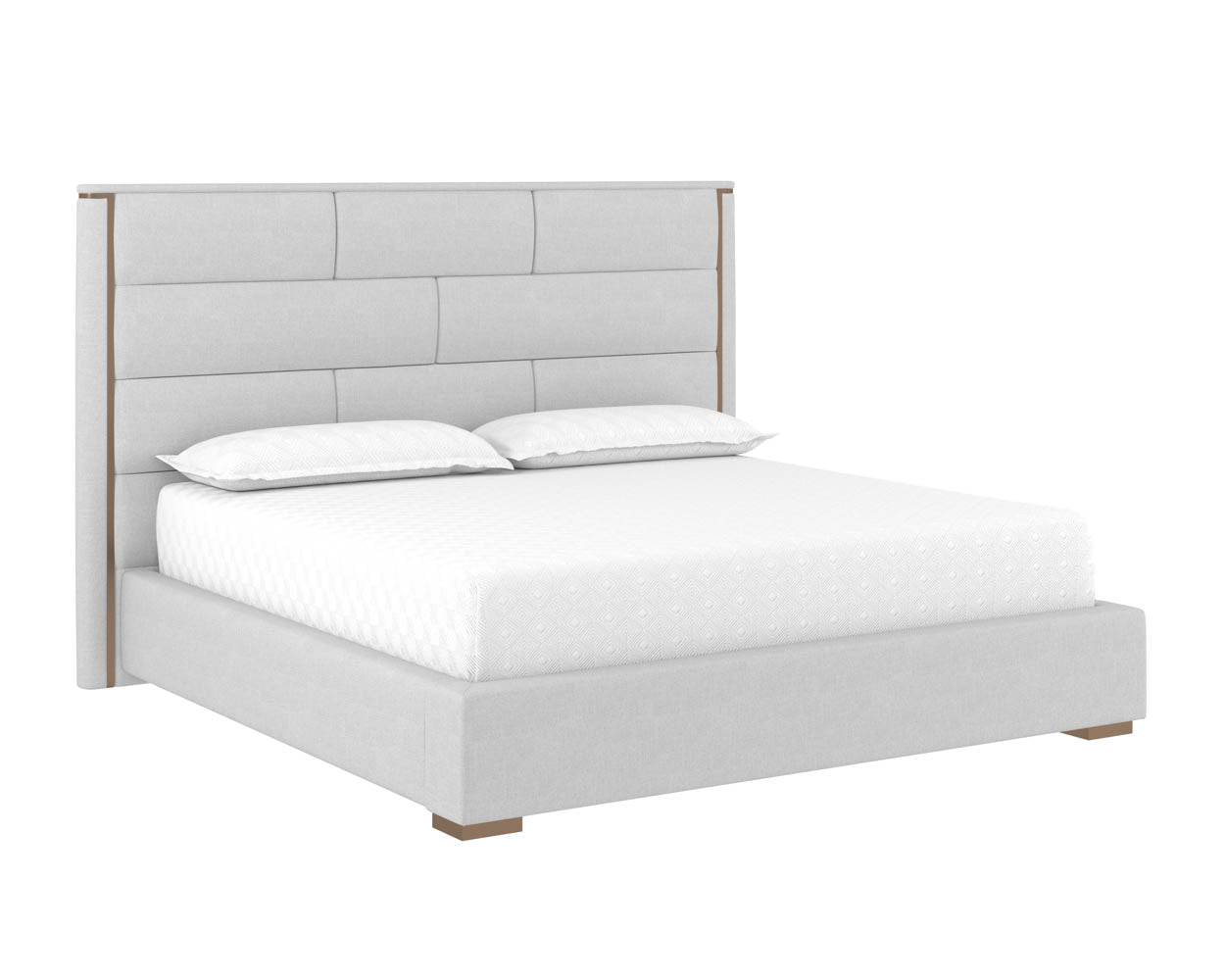 Sunpan Clara Bed In Ernst Sandstone/Silverstone - King
