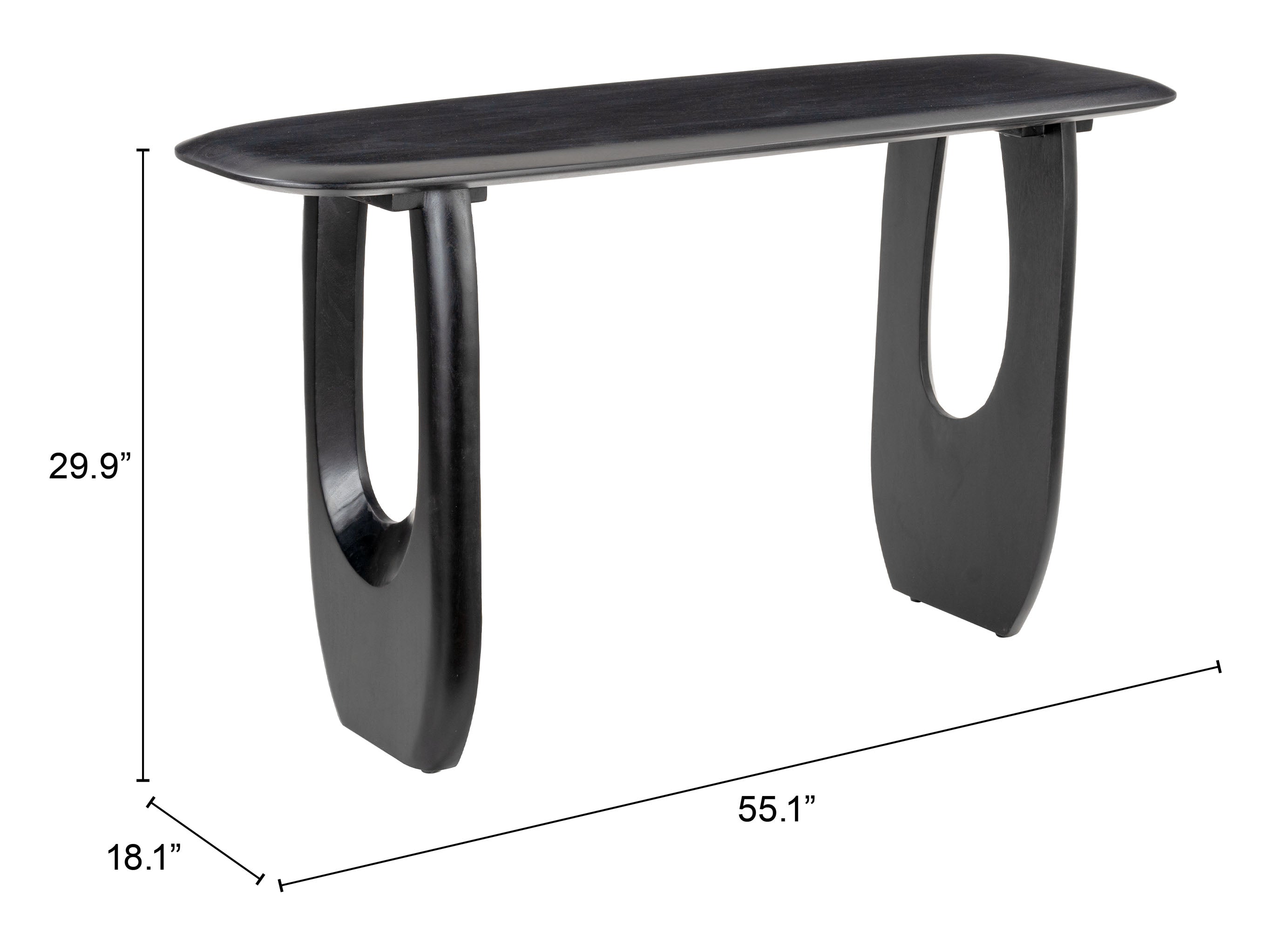 Zuo Modern Arasan Console Table in Black