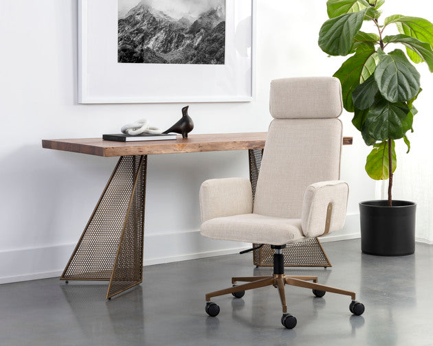 Sunpan Kalev Office Chair - Chacha Cream