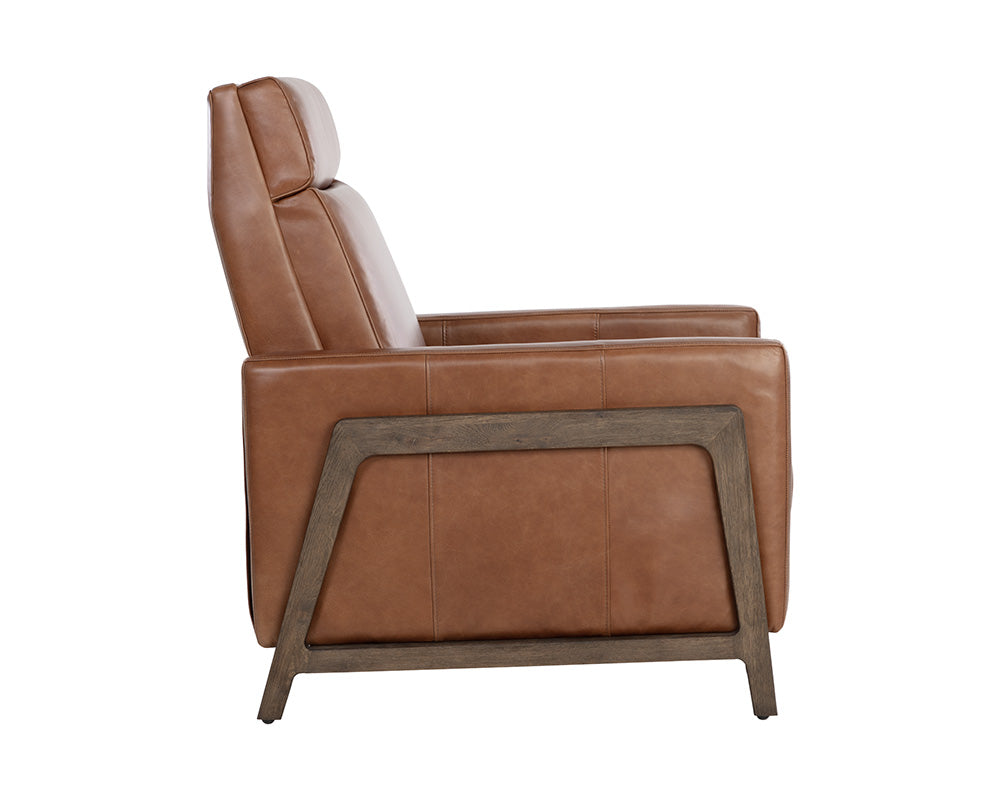 Sunpan Brandon Recliner - Shalimar Tobacco Leather