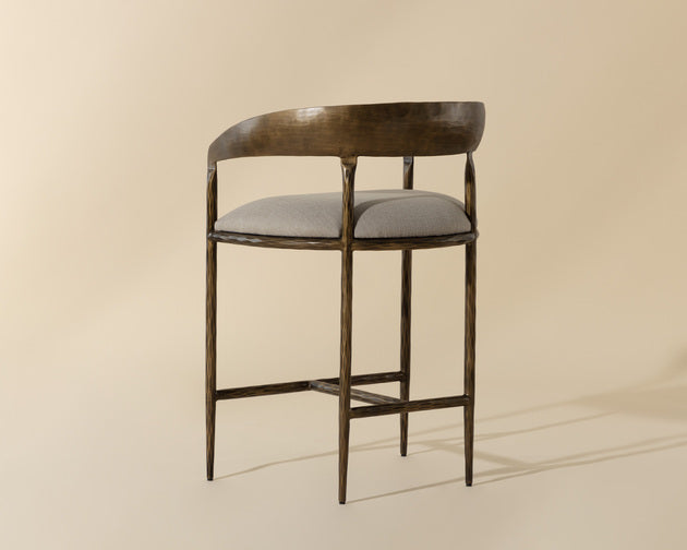 Sunpan Zanatta Counter Stool - Zenith Taupe Grey