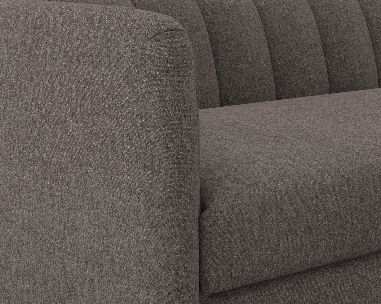 Sunpan Birrit Sofa in Alaska Hedgehog Brown / Noble Grey / Dove Cream