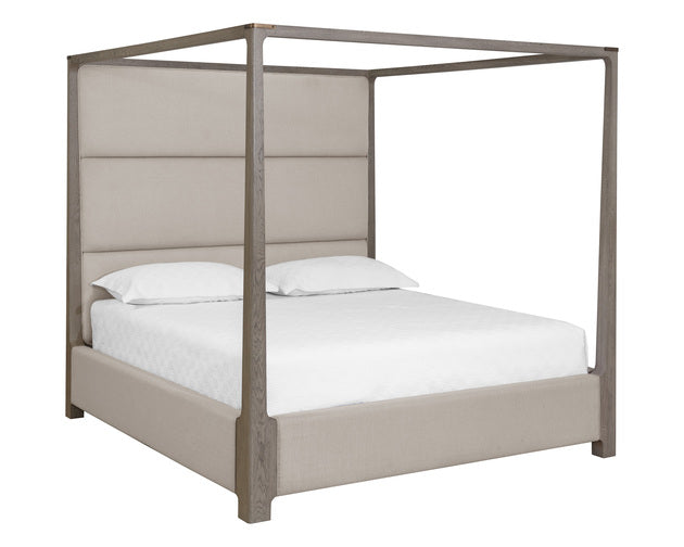 Sunpan Danette Canopy Bed - King Zenith Taupe Grey