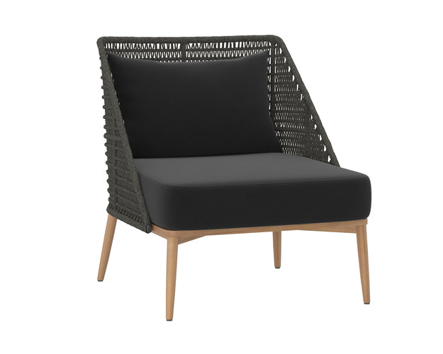 Sunpan Andria Lounge Chair - Palazzo Taupe / Arashi Black