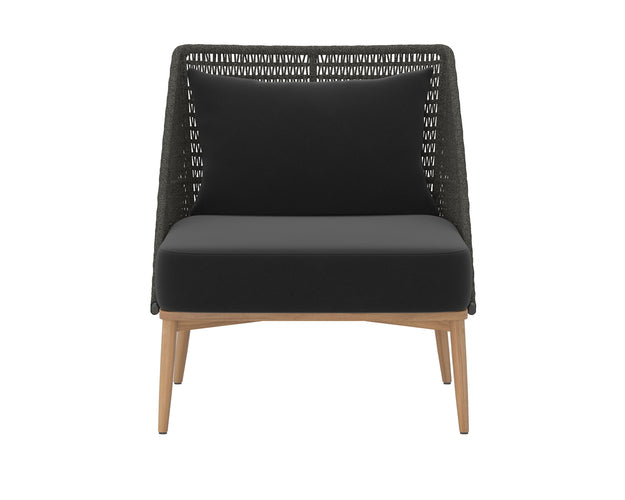 Sunpan Andria Lounge Chair - Palazzo Taupe / Arashi Black