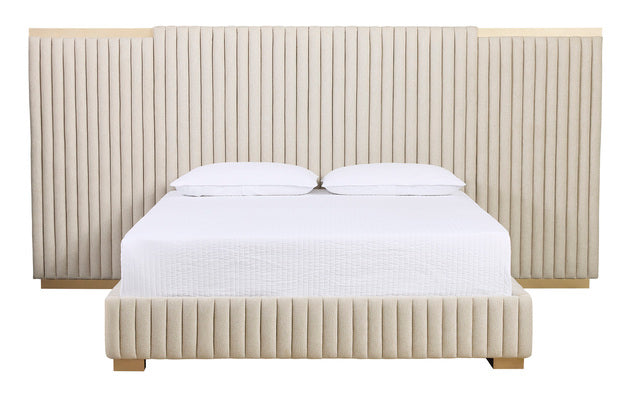 Sunpan Tarrant Bed - King - Monument Oatmeal
