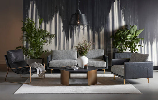 Sunpan Aashi Sofa - Nash Zebra / Coal Black