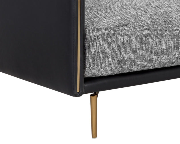 Sunpan Aashi Sofa - Nash Zebra / Coal Black