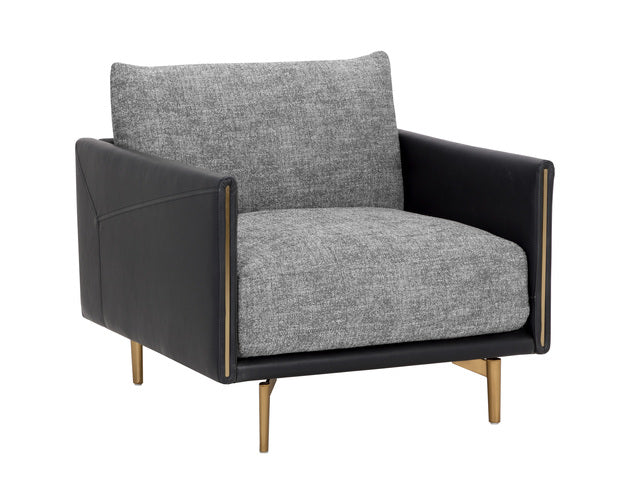 Sunpan Aashi Armchair - Nash Zebra / Coal Black