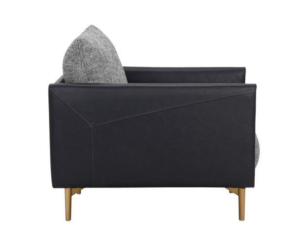 Sunpan Aashi Armchair - Nash Zebra / Coal Black