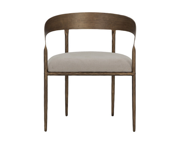 Sunpan Zanatta Dining Armchair - Zenith Taupe Grey