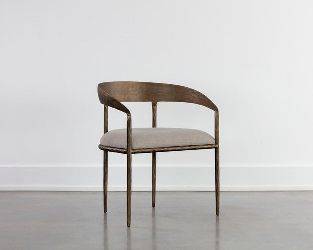 Sunpan Zanatta Dining Armchair - Zenith Taupe Grey