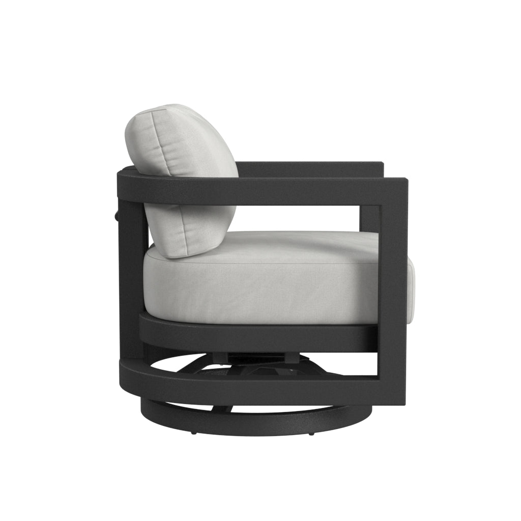 Sunset West Malibu Swivel Chair in Cast Silver - No Welt