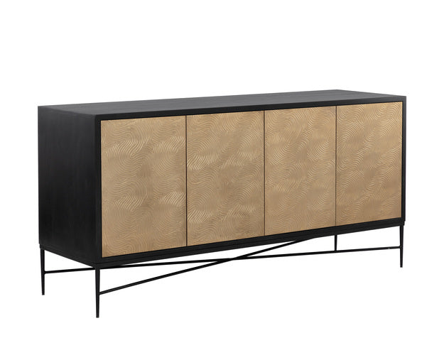 Sunpan Algarve Sideboard Black - Champagne Gold